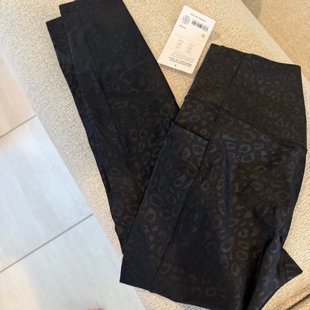 Athleta Black Leopard Print Leggings